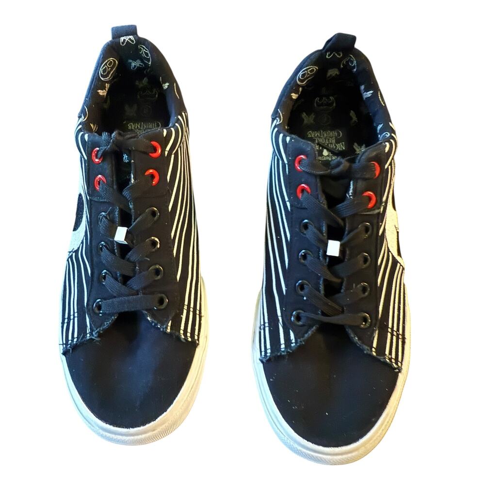 Disney Ground Up Black White Jack Skellington Sneakers Size 9 - Picture 3 of 8